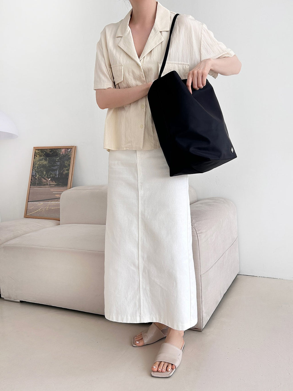 ✨🖤 더 *우 파크 스타일 프리미엄 나일론 숄더백 | Lightweight Everyday Tote | Travel & Daily Bag | 미니멀 데일리백