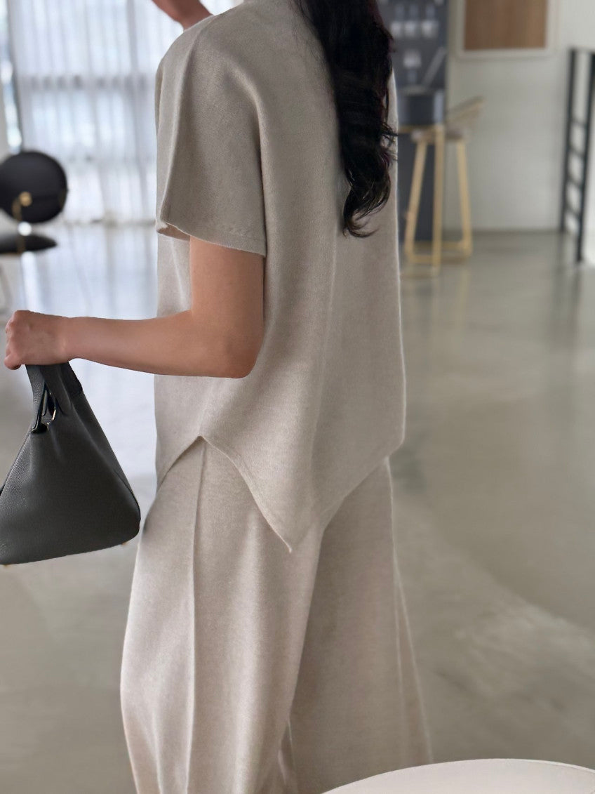 ✨ [PREMIUM LINE] 미네르바 홀가먼트 사이드 슬릿 모크넥 탑 | Minerva Wholegarment Side Slit Mock Neck Top
