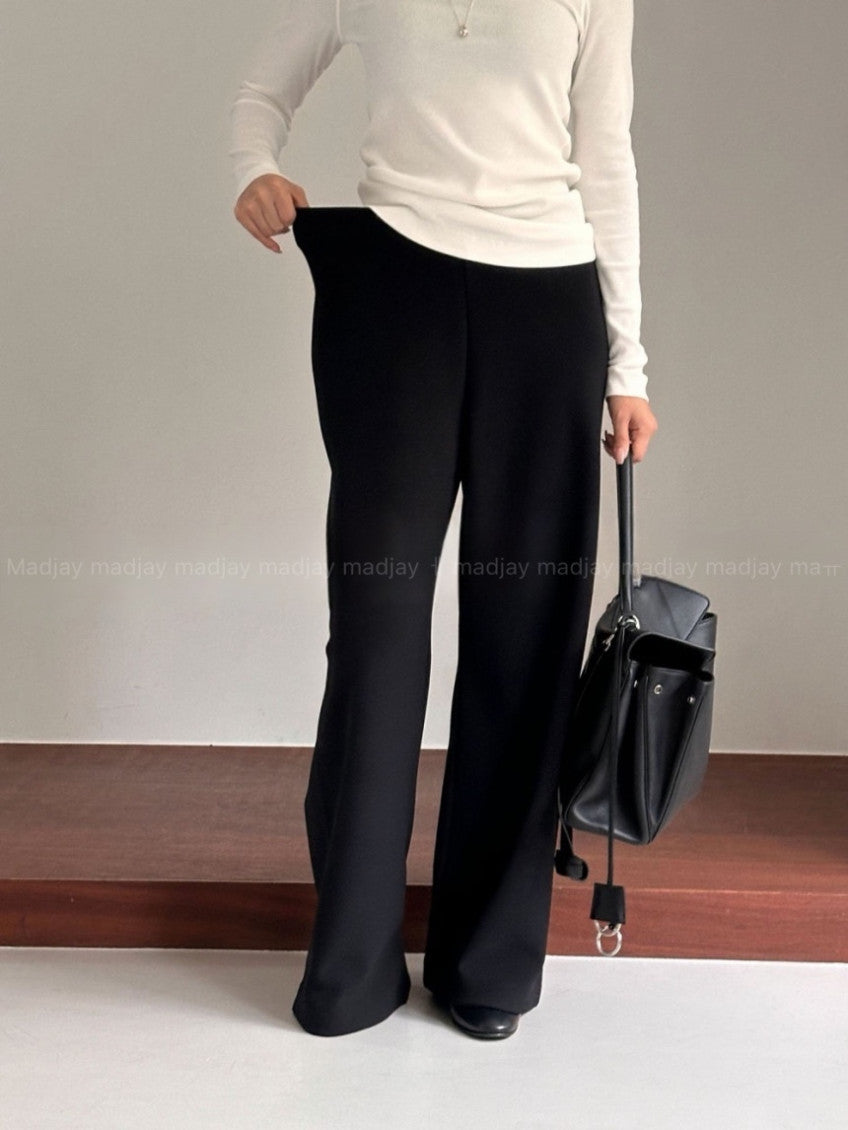 ✨ [미친스판 55-88 모두가능] [제이말로] 히든 밴딩 크레이프 와이드 슬랙스 | Hidden Banding Crepe Wide Pants