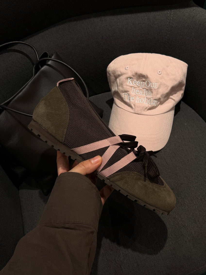 🌹 [넘 예쁜 리본 포인트] 로즈 리본 데일리 스니커즈 | Rose Ribbon Leather Sneakers