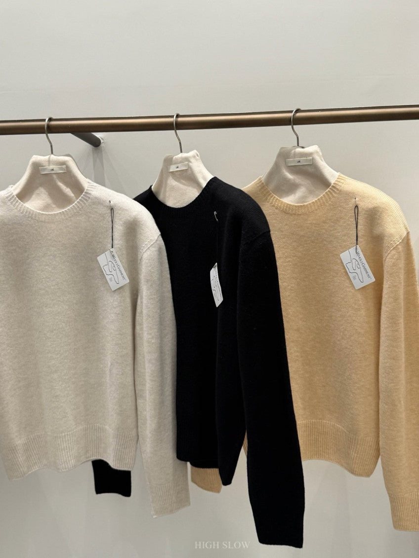 🧶 [프리미엄 라인] 슈퍼파인 메리노울 100% 홀가먼트 루즈핏 니트 | Premium Superfine Merino Wool Wholegarment Knit