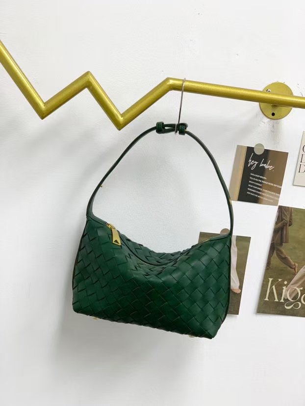 👜 [프리미엄 소가죽 100%] 보테 스타일 미니 윌리 위빙 숄더백 | Premium Genuine Leather Woven Mini Willie Shoulder Bag