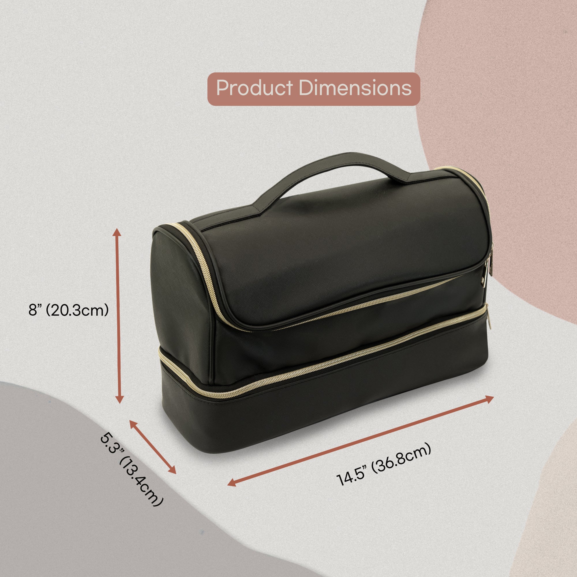 다이슨 에어랩 케이스(검정)/ Travel Case for Dyson Airwrap(Black) – Double-Layer Organizer