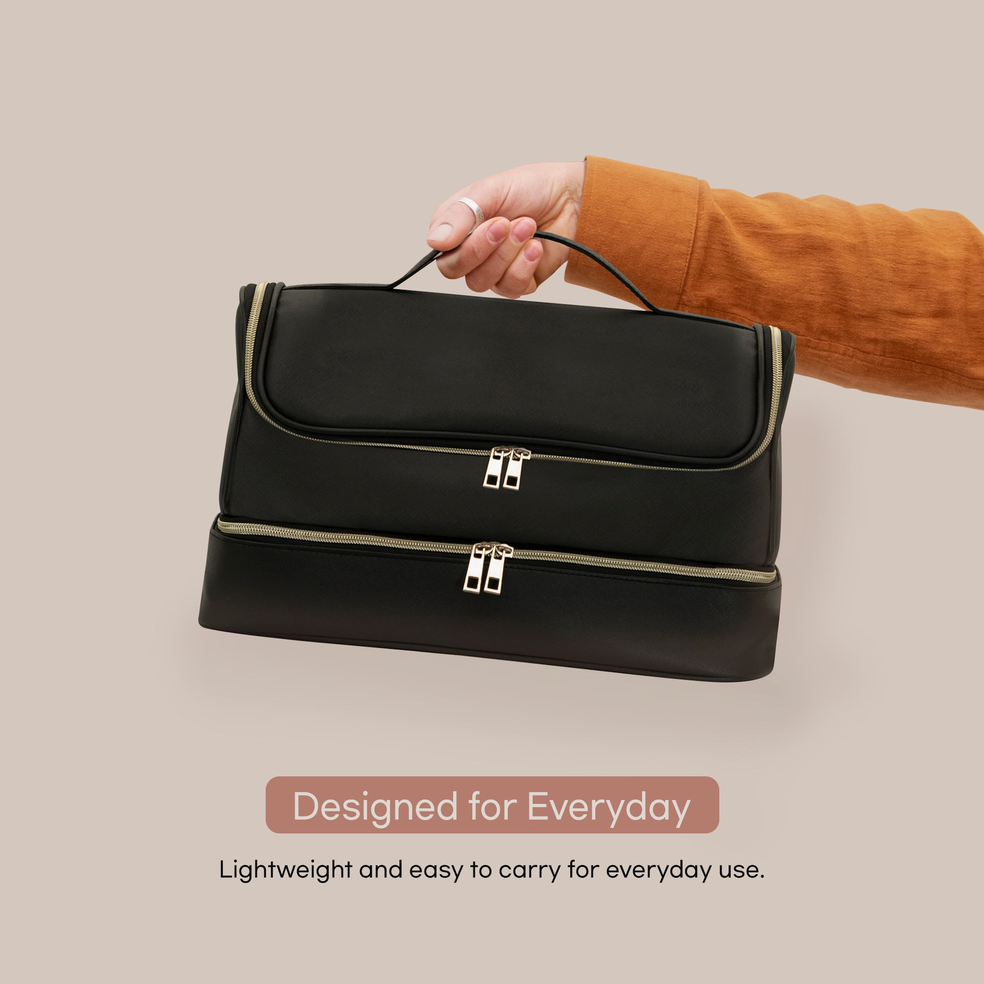 다이슨 에어랩 케이스(검정)/ Travel Case for Dyson Airwrap(Black) – Double-Layer Organizer