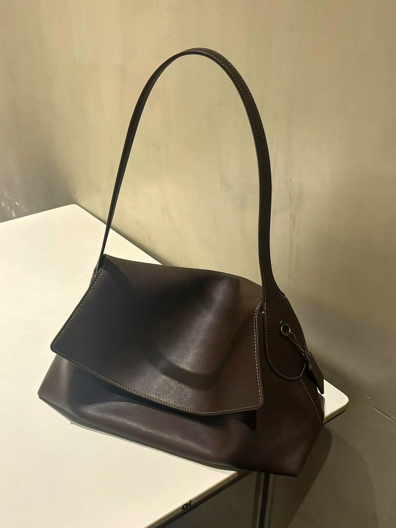 ✨🖤 뉴요커 첼시 프리미엄 소가죽 숄더백 | Premium Leather Shoulder Bag | 뉴욕 감성 셀럽백 🤎👜