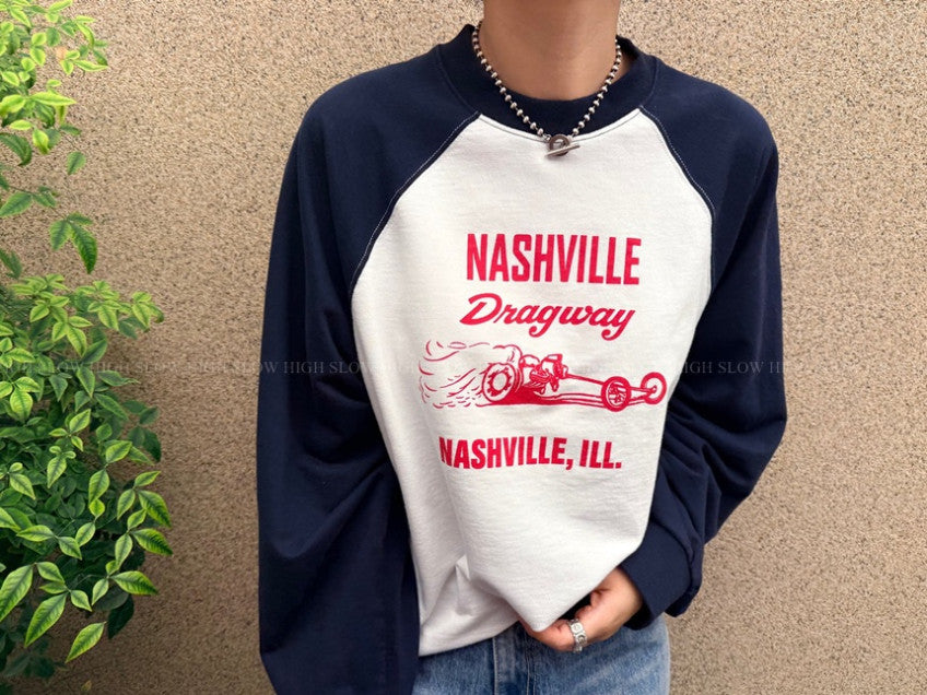🤍 [빈티지 워싱] 내슈빌 나그랑 긴팔 티셔츠 | Nashville Vintage Raglan Tee