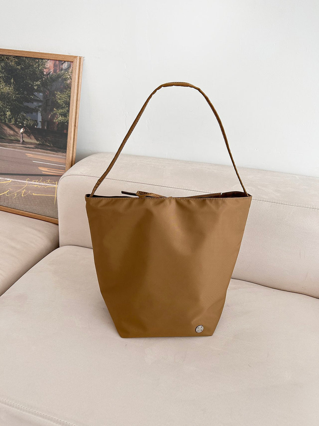 ✨🖤 더 *우 파크 스타일 프리미엄 나일론 숄더백 | Lightweight Everyday Tote | Travel & Daily Bag | 미니멀 데일리백