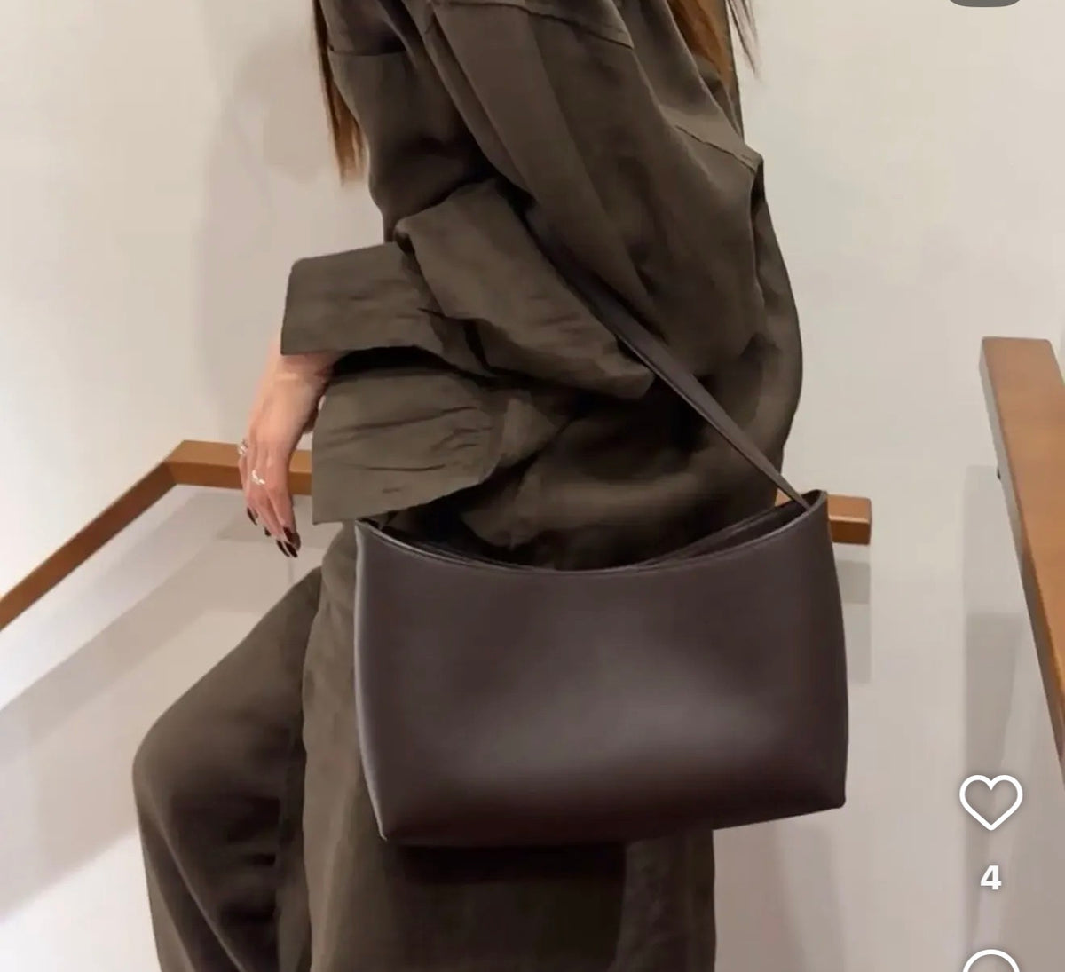 👜 [소가죽·알마 바게트백 미니멀 숄더] 모던 스퀘어백 | Modern Square Leather Shoulder Bag더로우스타일 신민아백