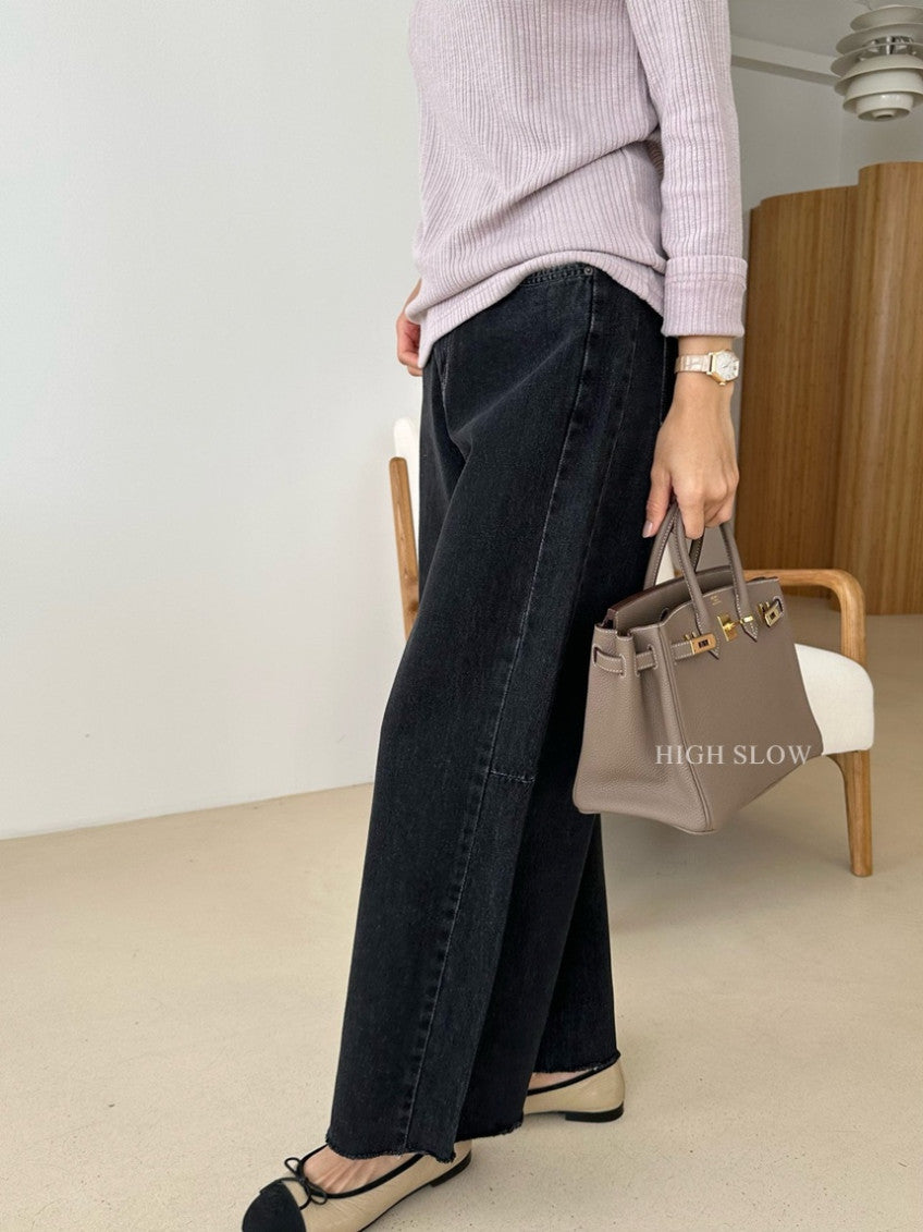 👖 카인드 굿럭 먹청 데님 | Kind Good Luck Washed Black Denim