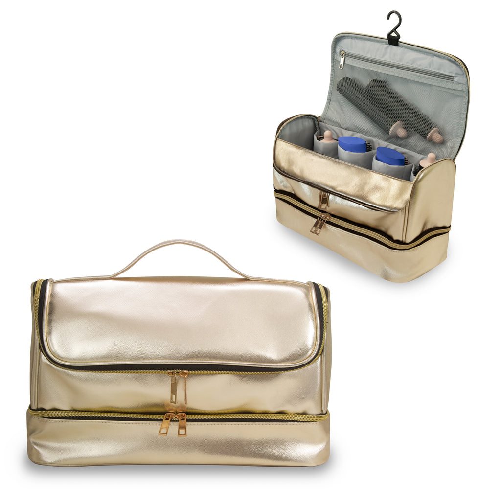 다이슨 에어랩 케이스(골드) /Travel Case for Dyson Airwrap (Gold) – Double-Layer Organizer