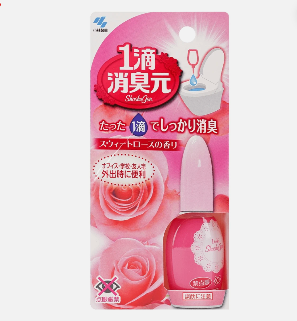 고바야시 1방울 변기 탈취제 Shoshu Gen Drop (로즈 / 워터리 민트)/Kobayashi Shoshu Gen “1 Drop Toilet Deodorizer” (Rose / Watery Mint)20mL