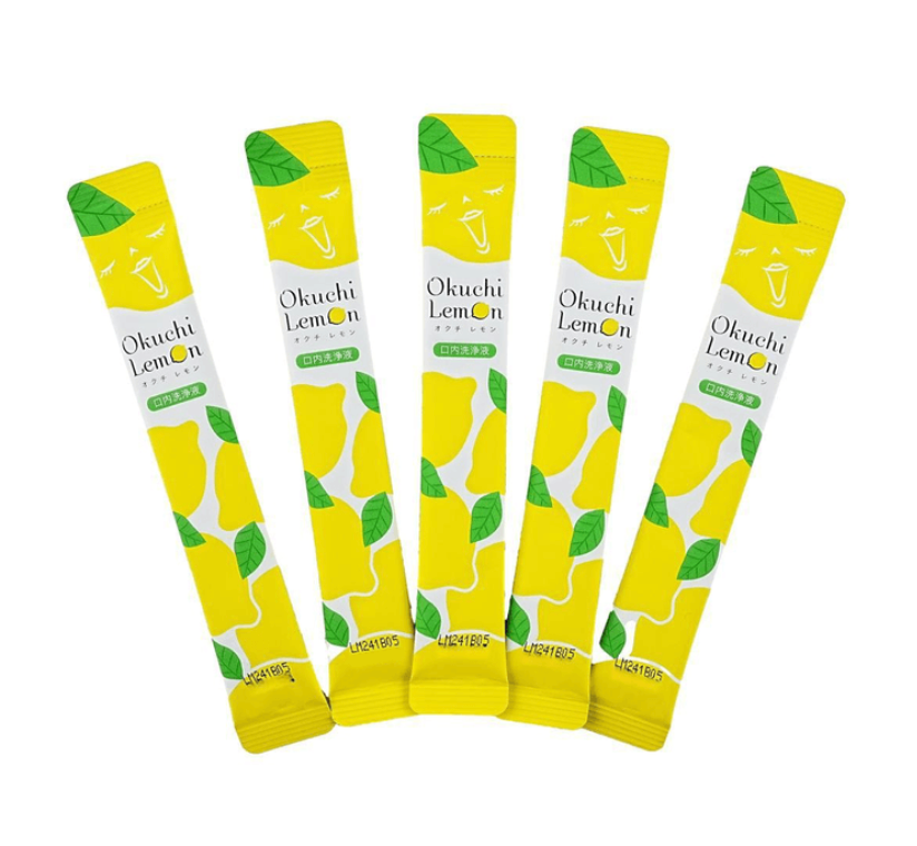 🇯🇵🤭👄Techxcels Okuchi 휴대용 구강청결제 5포 세트 (피치/체리/라임민트/레몬)//Techxcels Okuchi Portable Mouthwash 5-Pack (Peach / Cherry / Lime Mint / Lemon)