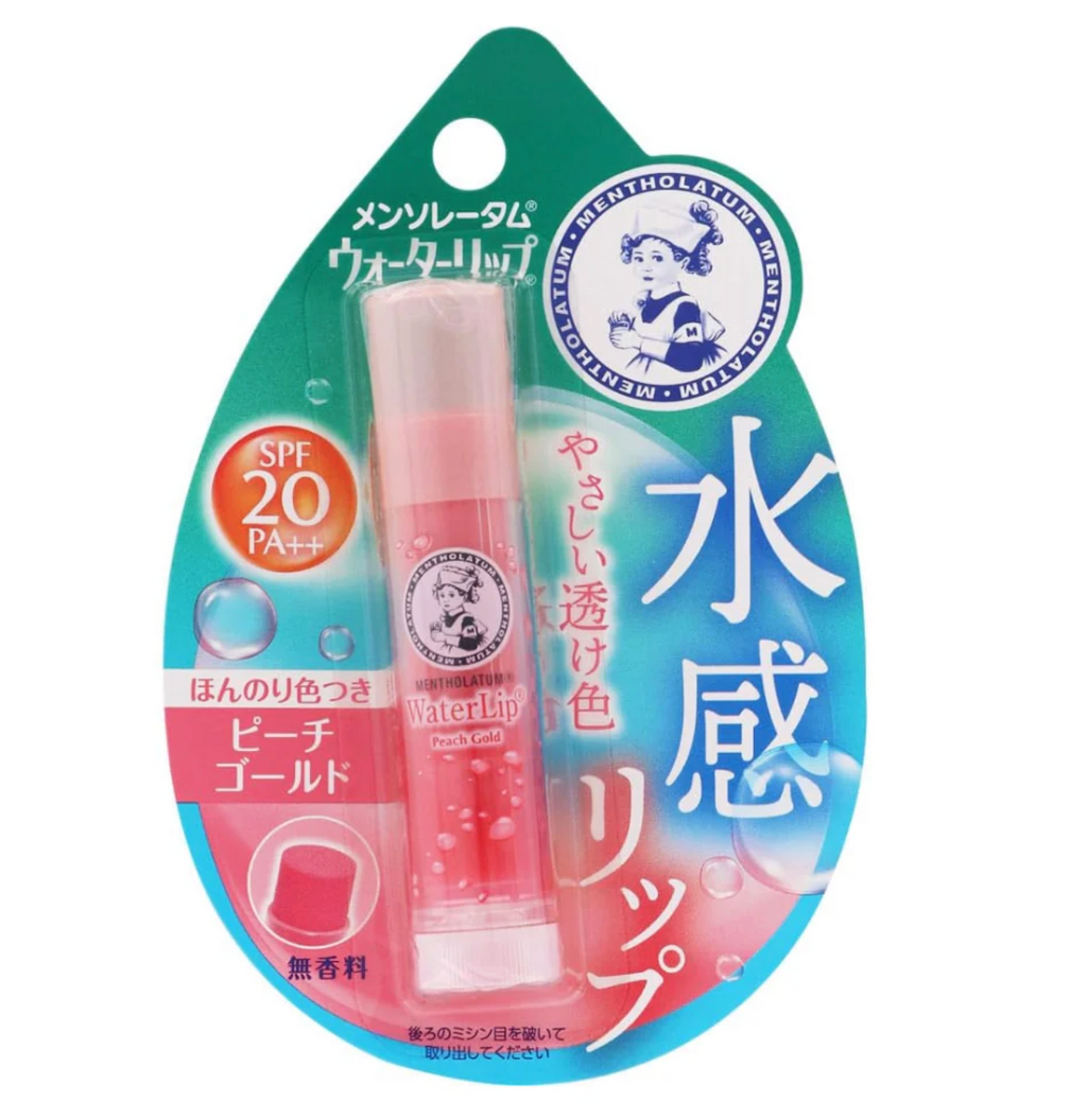 🇯🇵👄촉촉 입술/멘소래담 워터리 립 피치 골드 SPF20 / Mentholatum Watery Lip Peach Gold SPF20/ Japan Hot lip Balm🇯🇵