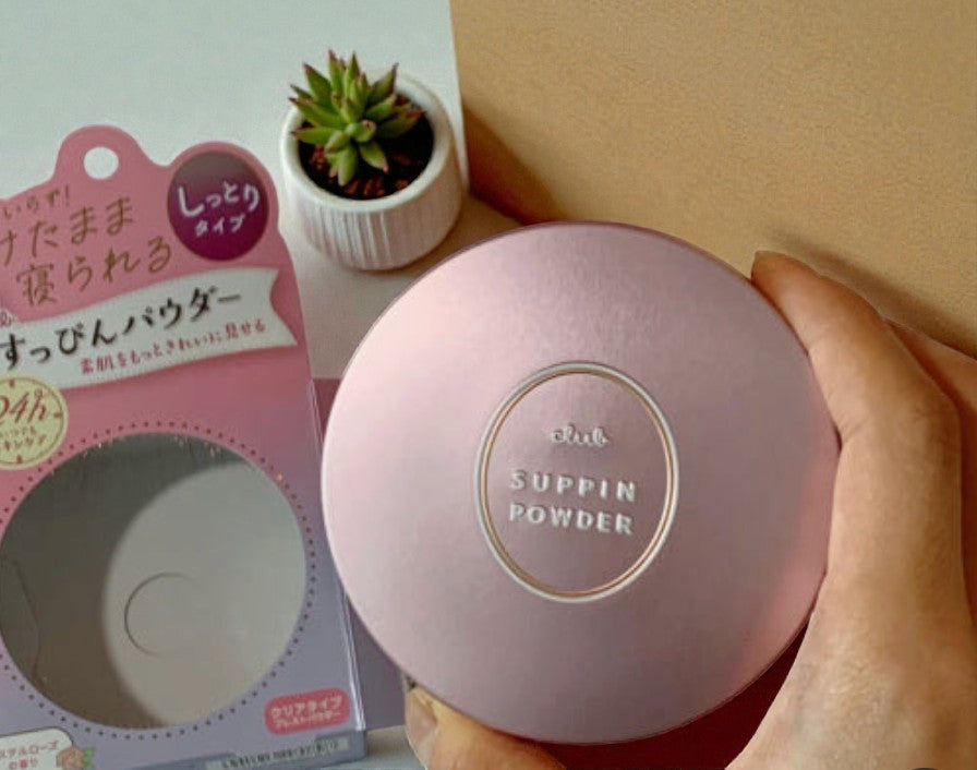 🇯🇵Club Suppin Powder 클럽 스핀 파우더 — 핑크·그린 뽀송 민낯 파우더/ Club Suppin Powder — Pink / Green Soft Matte Bare-Skin Finish Powder