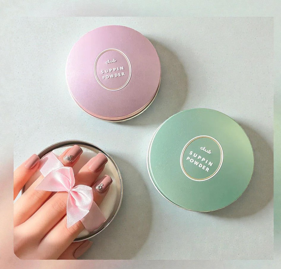 🇯🇵Club Suppin Powder 클럽 스핀 파우더 — 핑크·그린 뽀송 민낯 파우더/ Club Suppin Powder — Pink / Green Soft Matte Bare-Skin Finish Powder