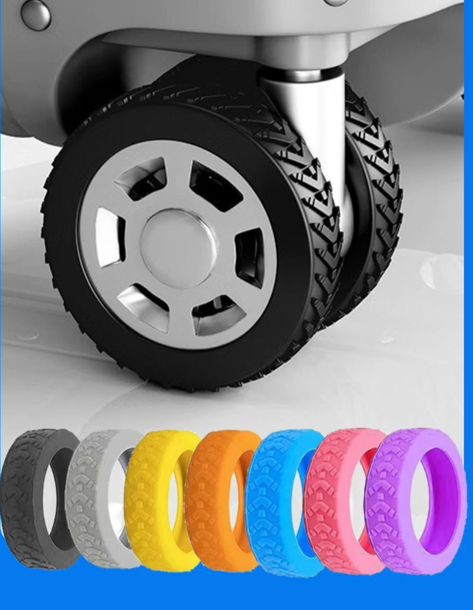 ✈️5세대 캐리어 바퀴 커버 10P – 실리콘 미끄럼 방지·소음 방지 / MonsterFarm 5th Gen Silicone Luggage Wheel Covers 10 Pack – Anti-Slip & Noise Reduction