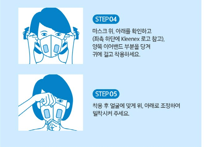 🇰🇷🛫크리넥스 가습촉촉 마스크 성인용 1팩(2매입) — 건조한 겨울·여행 필수 수분 보습 마스크 / Kleenex Moist-Chest Mask for Adults — Hydrating Breath Mask for Dry Weather & Travel(1 pack-2 pcs)