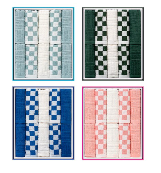 🇰🇷[10장실속세트]키리아 디자인 수건 10P 선물세트 145g 코마사 | KIRIA Design Towel 10-Piece Gift Set 145g Combed Cotton