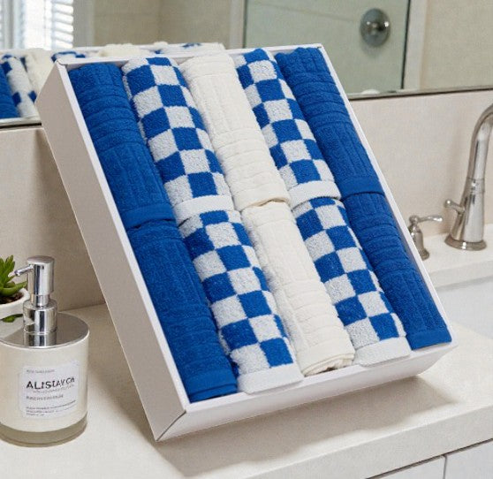 🇰🇷[10장실속세트]키리아 디자인 수건 10P 선물세트 145g 코마사 | KIRIA Design Towel 10-Piece Gift Set 145g Combed Cotton