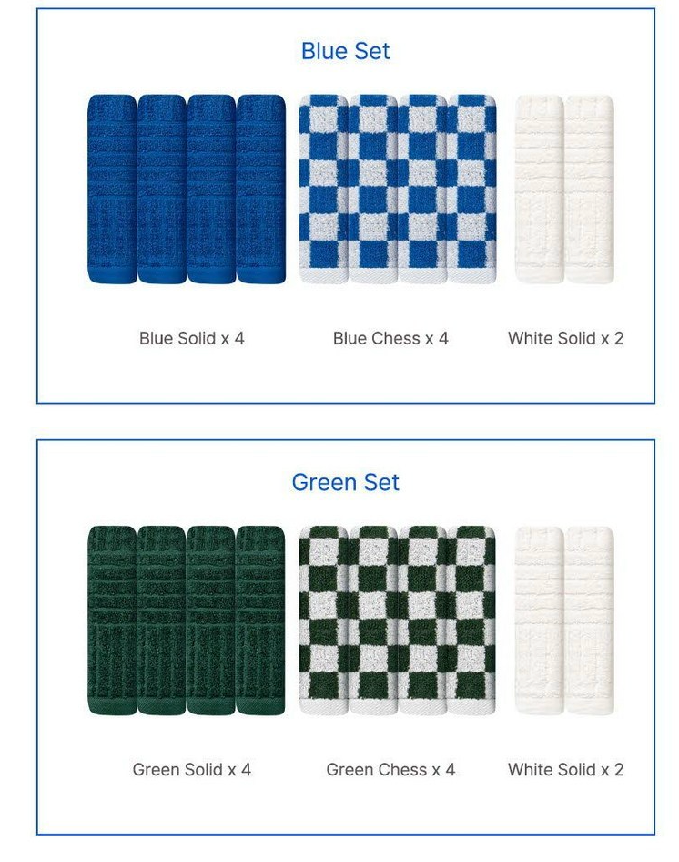 🇰🇷[10장실속세트]키리아 디자인 수건 10P 선물세트 145g 코마사 | KIRIA Design Towel 10-Piece Gift Set 145g Combed Cotton