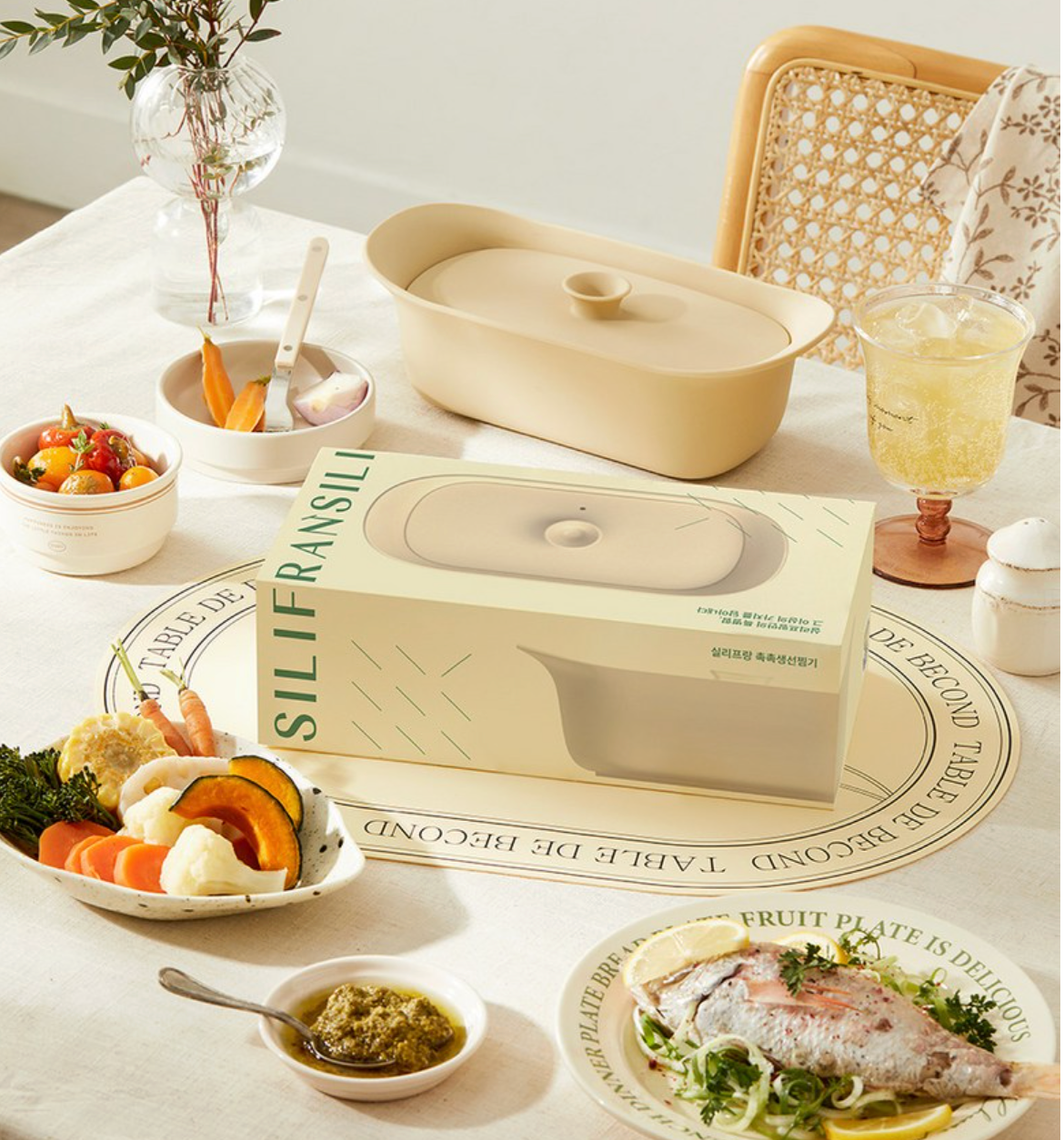 🇰🇷🥘 실리프랑 에코 실리콘 촉촉 생선 찜기 / Silifrang Eco Silicone Steamer