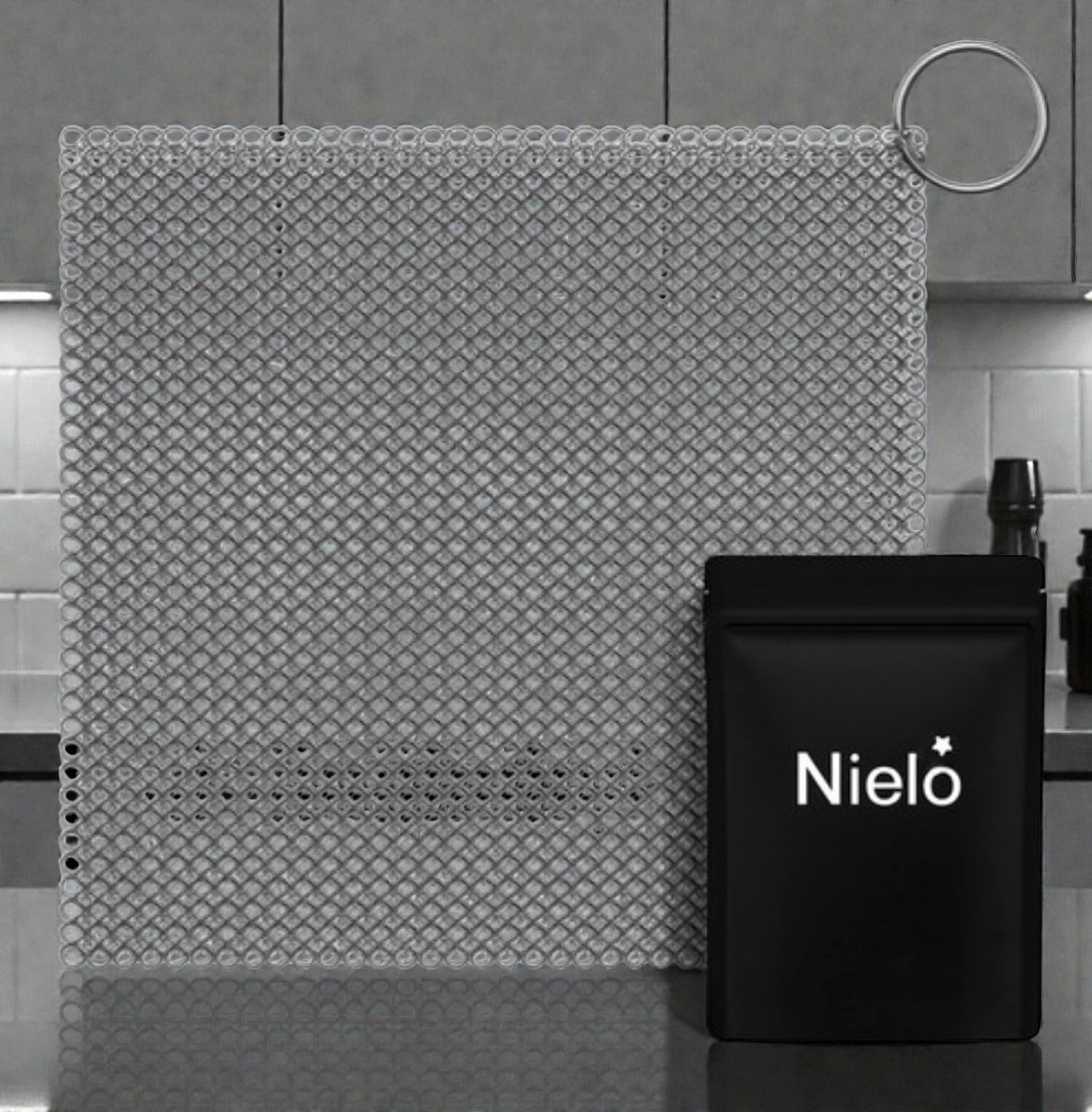 [긁힘없는 철수세미] 니엘로 의료용 316L 스테인리스 철수세미 18cm  Nielo 316L Stainless Steel Scrubber – Large 18cm**