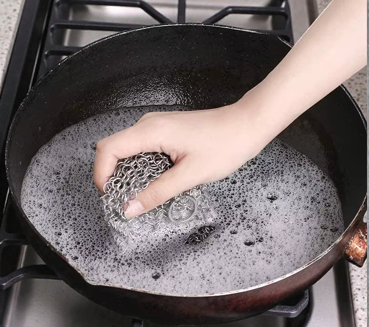 [긁힘없는 철수세미] 니엘로 의료용 316L 스테인리스 철수세미 18cm  Nielo 316L Stainless Steel Scrubber – Large 18cm**