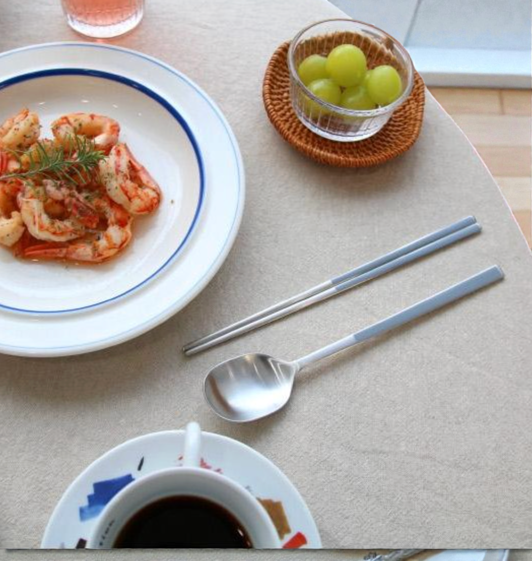 🇰🇷🥄국내산 블루테이블 포스코 세라믹 컬러 수저 4인 세트  Handmade Ceramic Color Cutlery Set (4-Person Set)