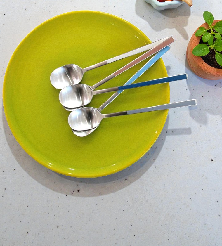 🇰🇷🥄국내산 블루테이블 포스코 세라믹 컬러 수저 4인 세트  Handmade Ceramic Color Cutlery Set (4-Person Set)