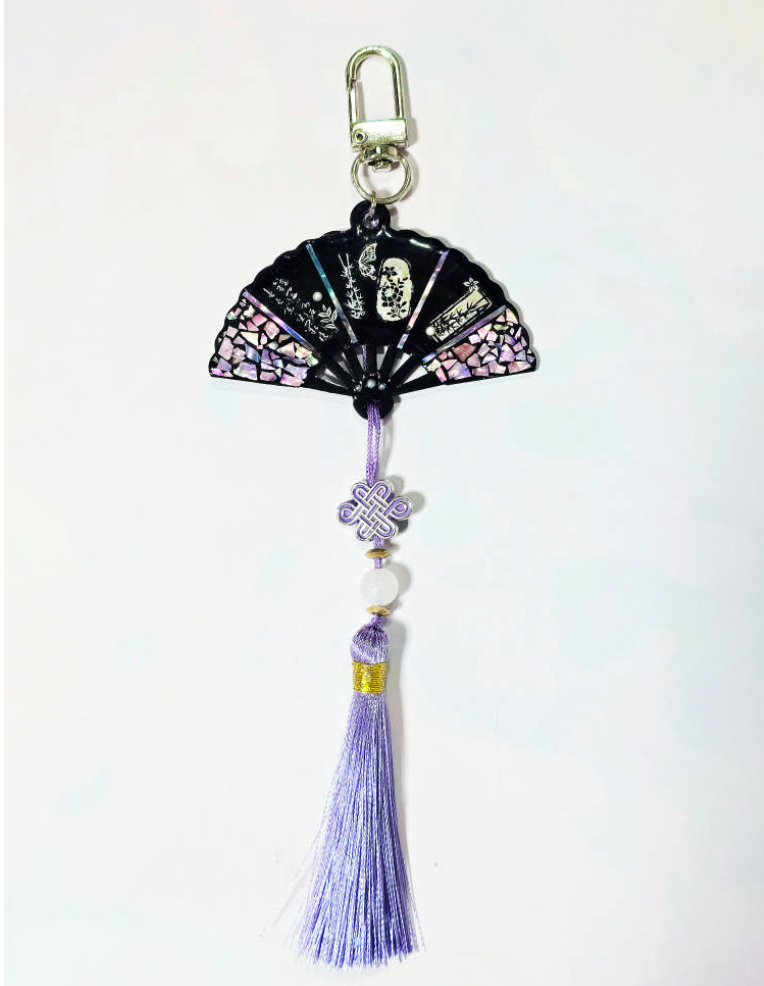 🇰🇷[아벨라] 자개 갓 키링 · Korean Handmade Mother-of-Pearl Keyring