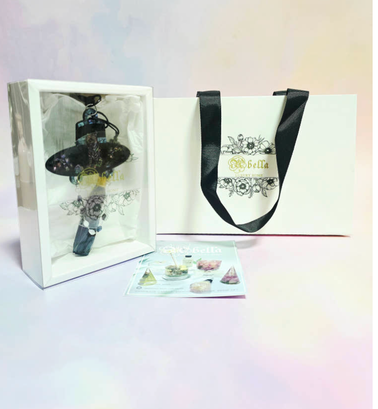 🇰🇷[아벨라] 자개 갓 키링 · Korean Handmade Mother-of-Pearl Keyring