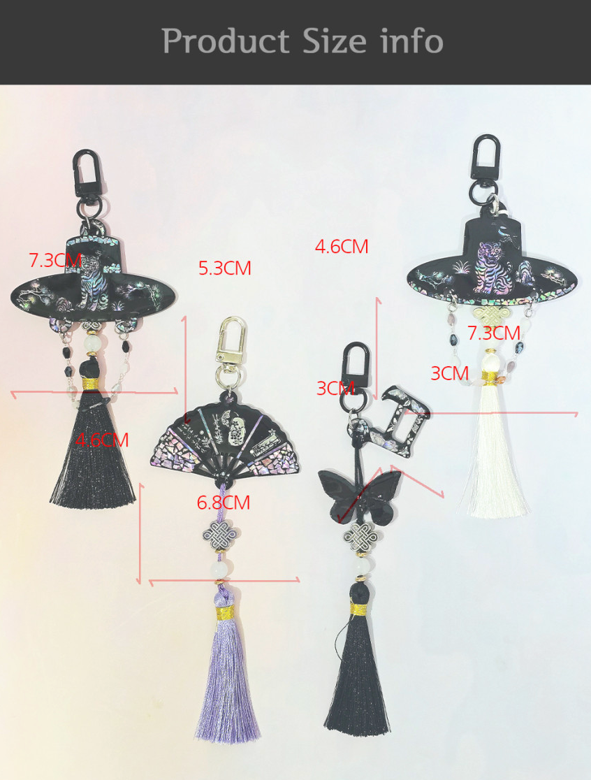 🇰🇷[아벨라] 자개 갓 키링 · Korean Handmade Mother-of-Pearl Keyring