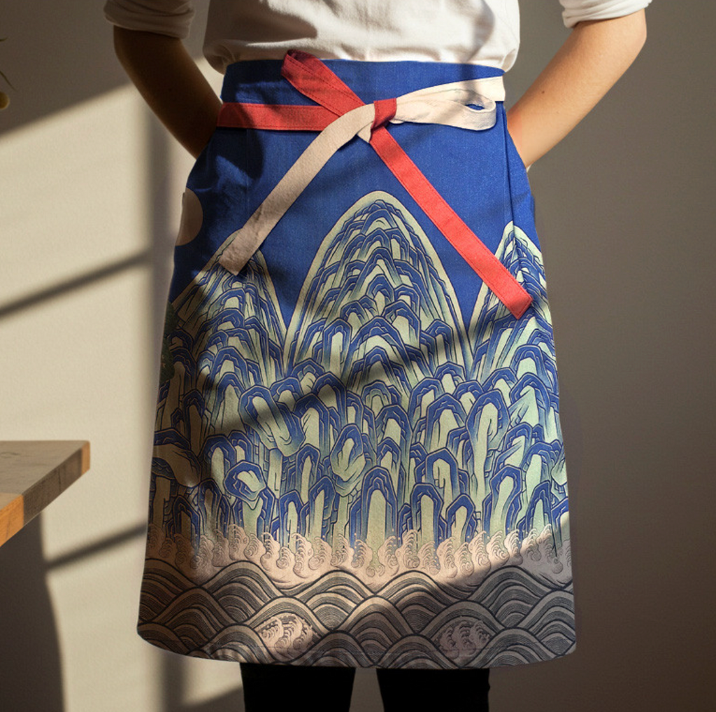 🇰🇷궁중화원 궁중화 일월오봉도 앞치마 Royal Palace Ilwolobongdo Apron