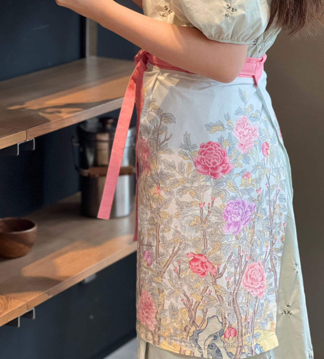 🇰🇷궁중화원 궁중화 일월오봉도 앞치마 Royal Palace Ilwolobongdo Apron