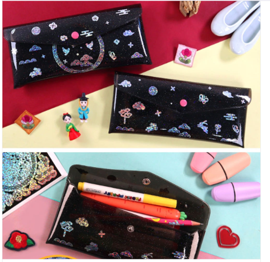 🇰🇷국립중앙박물관 전통 자개 반짝이 필통 DIY 키트  Korean Mother-of-Pearl DIY Pencil Case