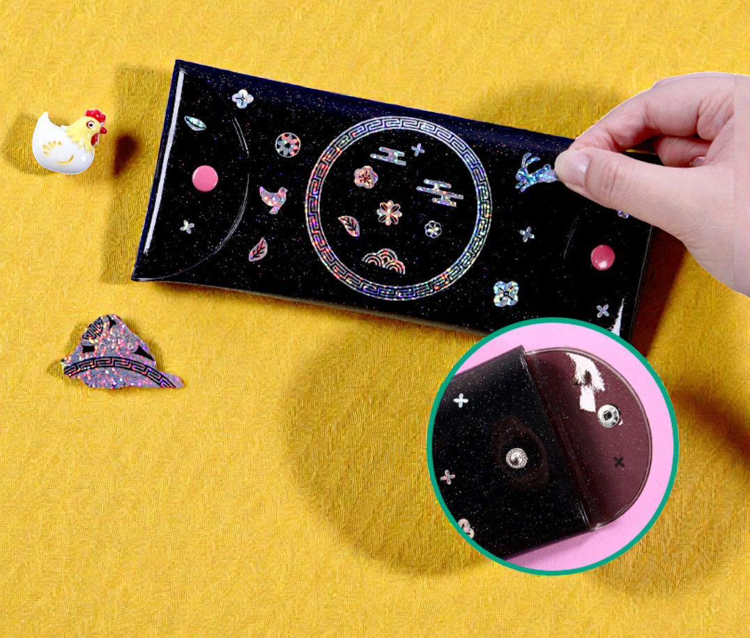 🇰🇷국립중앙박물관 전통 자개 반짝이 필통 DIY 키트  Korean Mother-of-Pearl DIY Pencil Case