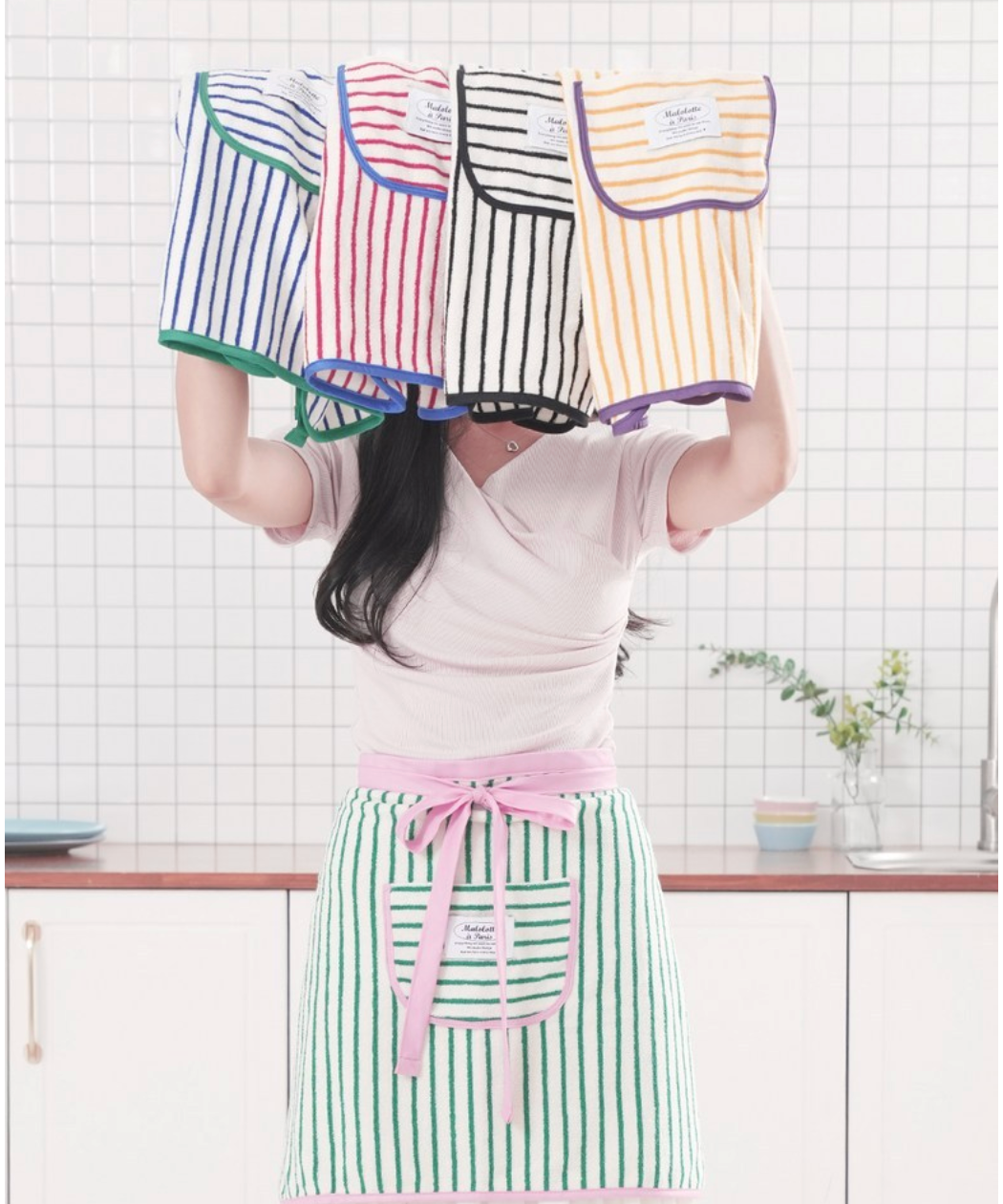 🇰🇷100%핸드메이드 마롤로뜨 파리 테리 허리 앞치마/Malolotte à Paris Terry Waist Apron