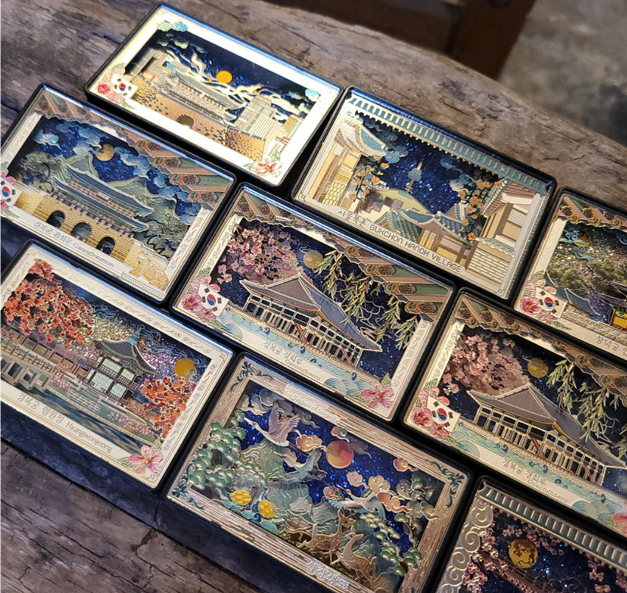 🇰🇷한국 전통 명소 컬렉션 냉장고 마그넷 9종 / Korean Landmark Souvenir Magnet Collection (9 Designs)