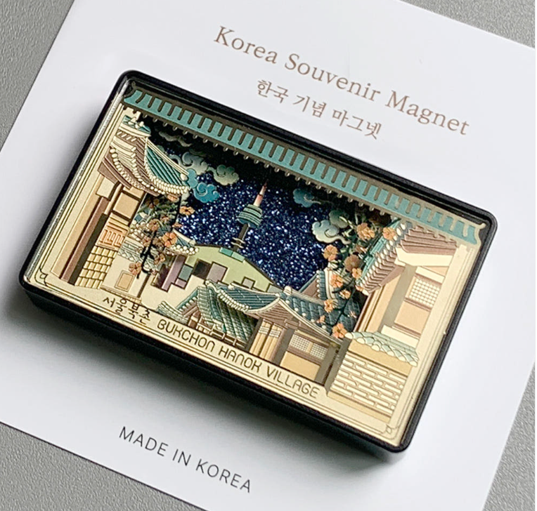 🇰🇷한국 전통 명소 컬렉션 냉장고 마그넷 9종 / Korean Landmark Souvenir Magnet Collection (9 Designs)