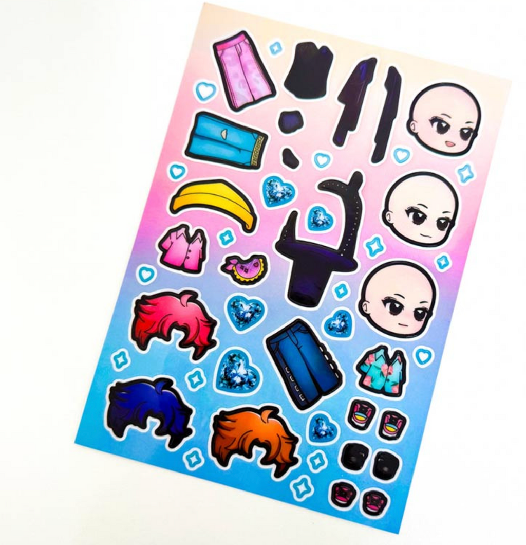 🇰🇷💙케이팝 데몬 헌터스 포토카드 /옷 입히기 스티커 / K-Pop Demon Hunters Photo Card/ Sticker Set