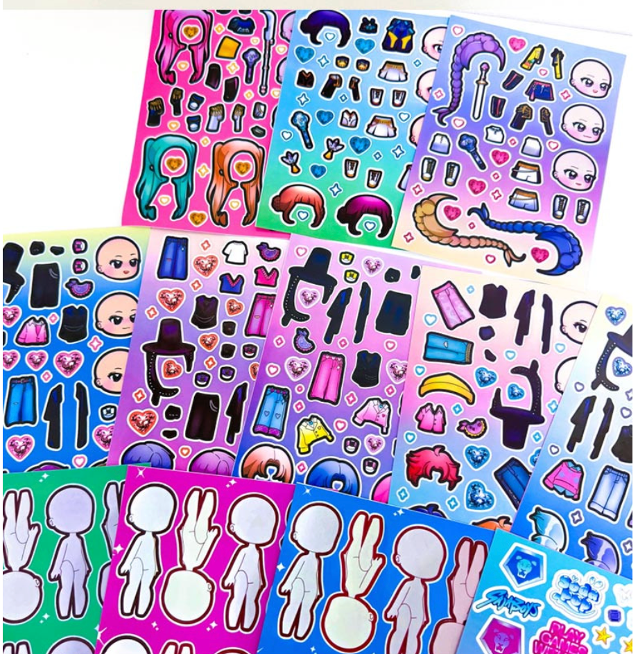 🇰🇷💙케이팝 데몬 헌터스 포토카드 /옷 입히기 스티커 / K-Pop Demon Hunters Photo Card/ Sticker Set