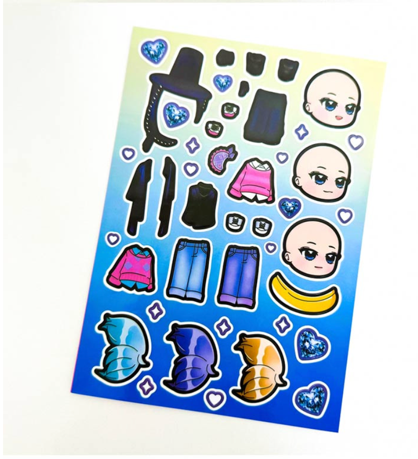 🇰🇷💙케이팝 데몬 헌터스 포토카드 /옷 입히기 스티커 / K-Pop Demon Hunters Photo Card/ Sticker Set