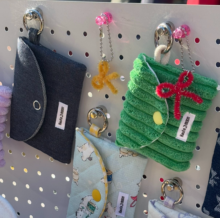 🇰🇷한국 핫템! 왕골덴 키링지갑 핸드메이드 카드지갑 Fabric Keyring Wallet (5 Colors)