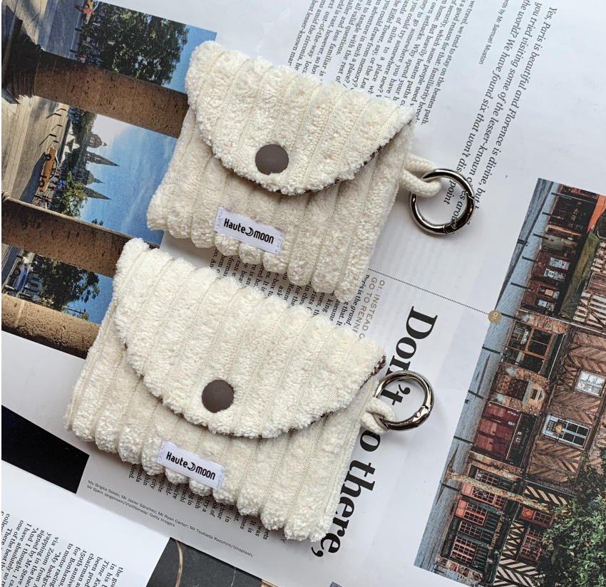 🇰🇷한국 핫템! 왕골덴 키링지갑 핸드메이드 카드지갑 Fabric Keyring Wallet (5 Colors)