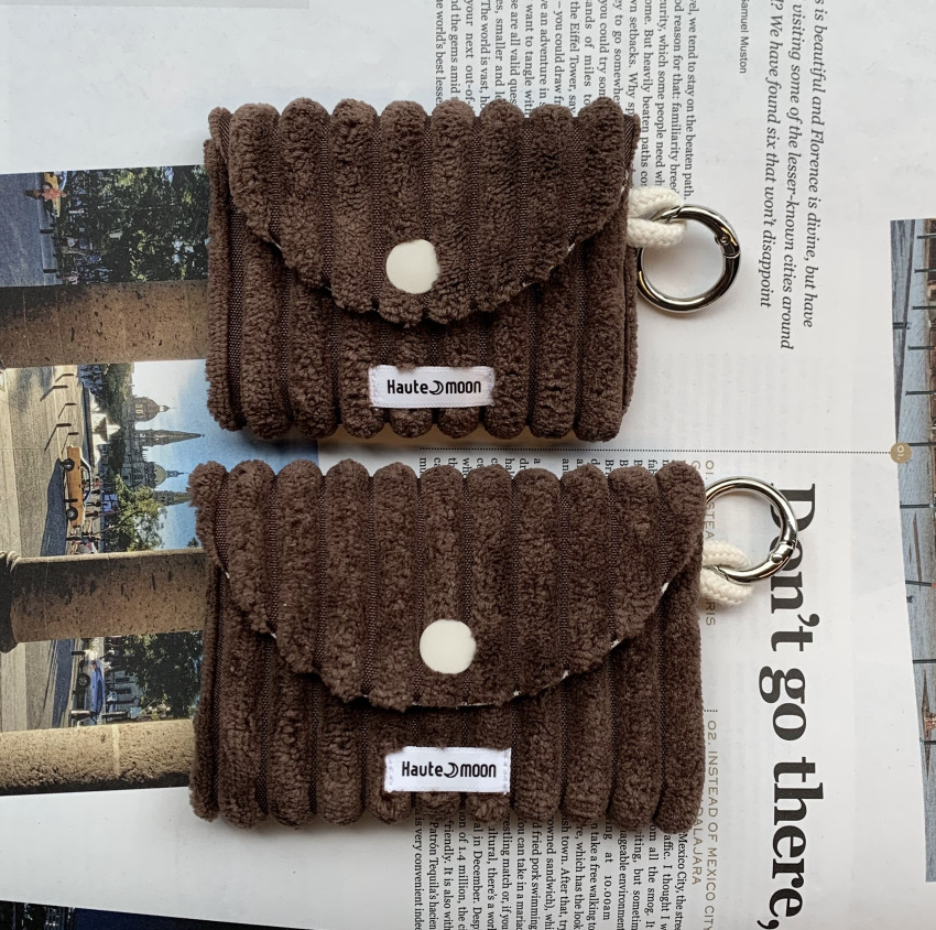 🇰🇷한국 핫템! 왕골덴 키링지갑 핸드메이드 카드지갑 Fabric Keyring Wallet (5 Colors)