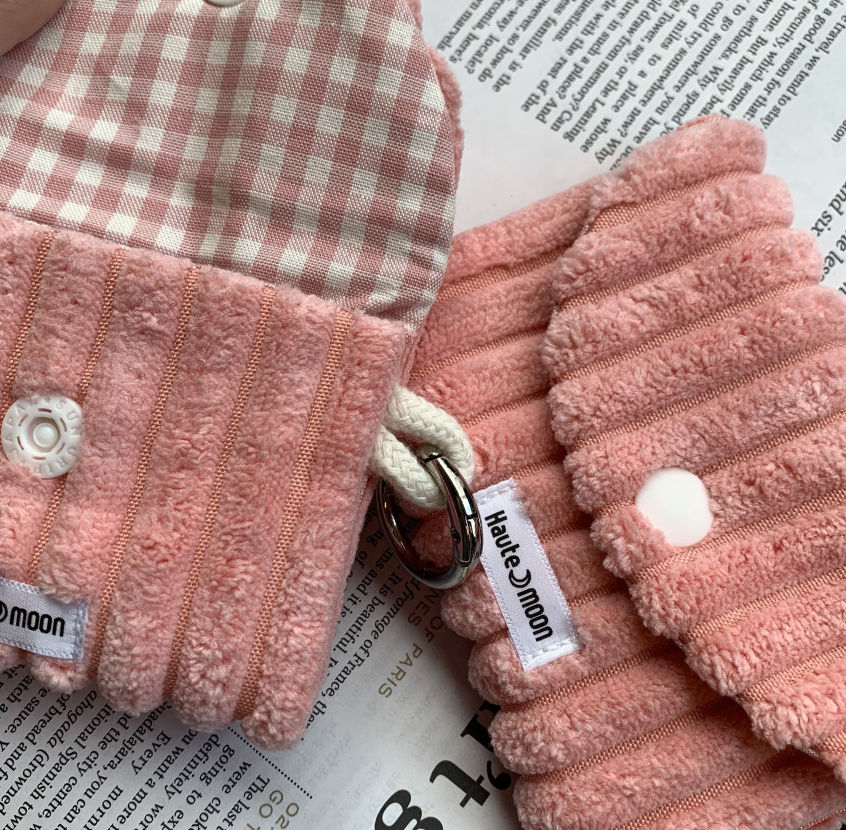 🇰🇷한국 핫템! 왕골덴 키링지갑 핸드메이드 카드지갑 Fabric Keyring Wallet (5 Colors)