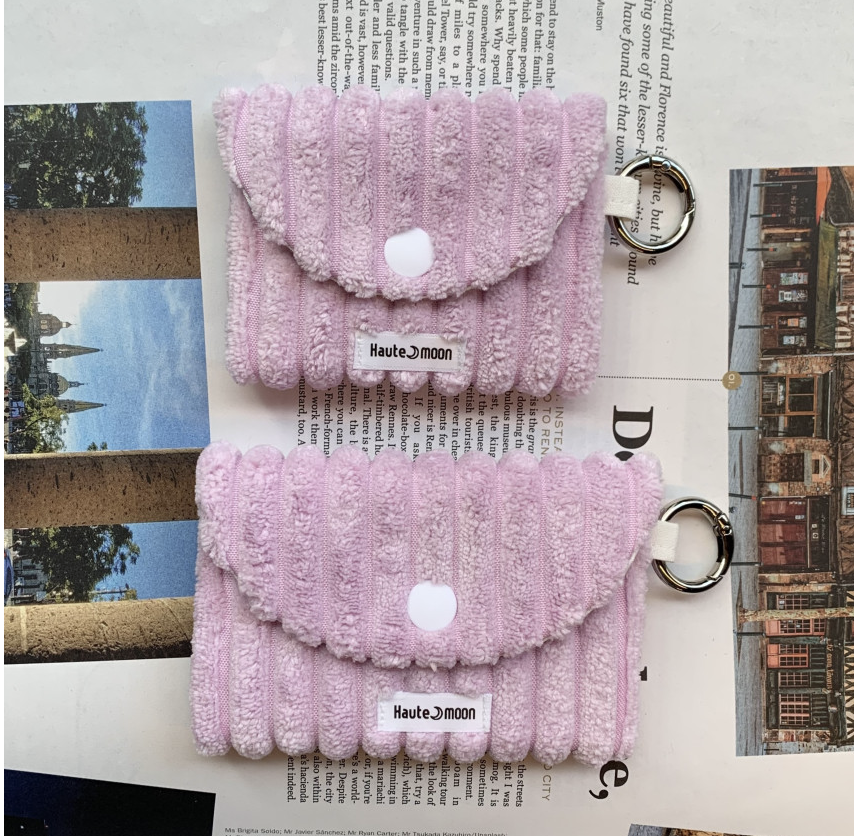 🇰🇷한국 핫템! 왕골덴 키링지갑 핸드메이드 카드지갑 Fabric Keyring Wallet (5 Colors)