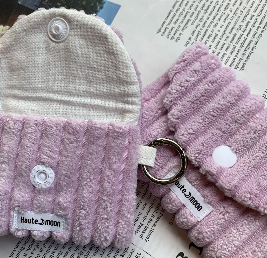 🇰🇷한국 핫템! 왕골덴 키링지갑 핸드메이드 카드지갑 Fabric Keyring Wallet (5 Colors)