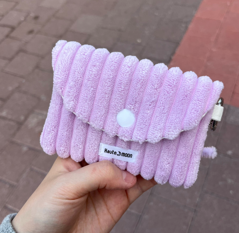 🇰🇷한국 핫템! 왕골덴 키링지갑 핸드메이드 카드지갑 Fabric Keyring Wallet (5 Colors)
