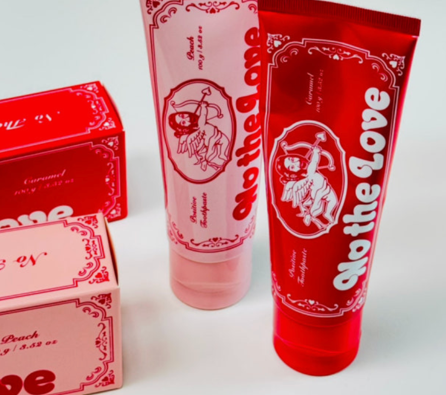 🇰🇷[노홍철치약]노더럽 포지티브 치약&칫솔 세트 100g (피치향/카라멜향) | No The Love Positive Toothpaste & Toothbrush Set 100g (Peach/Caramel)